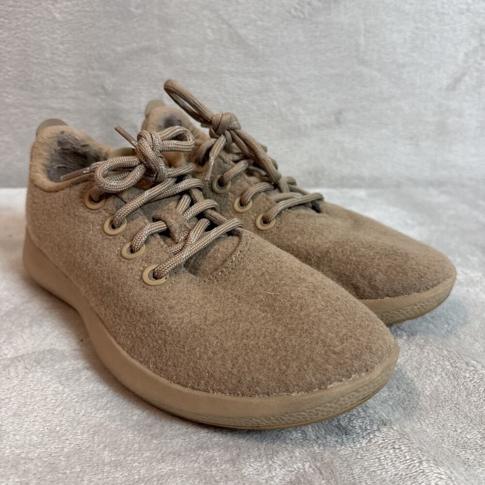 Allbirds Wool Runner Mizzle Womens 9 Tan Merino Wool Sneakers Walking Shoes